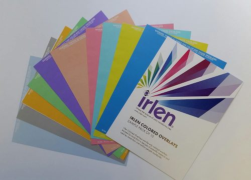 Irlen color overlays